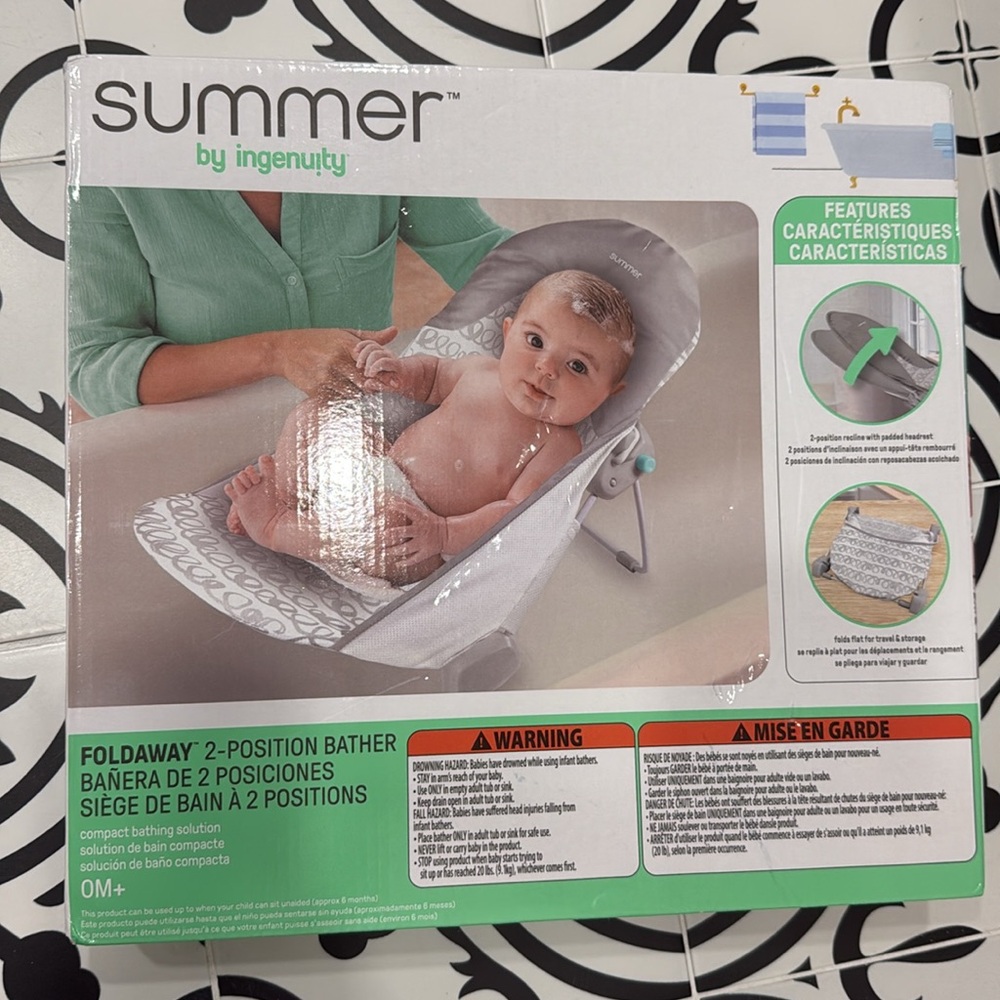 Summer | Summer Infant Deluxe Folding Bath Sling Baby Bather